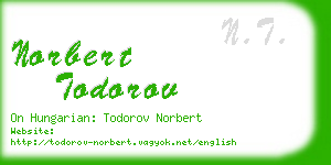 norbert todorov business card